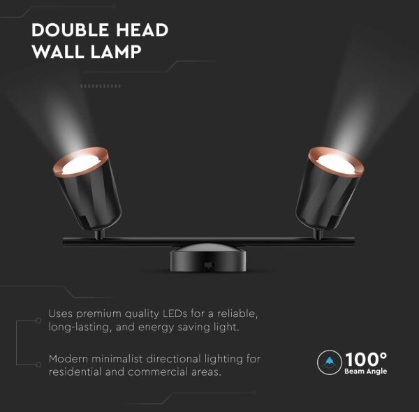 Spot LED 2xLED/5W/230V 4000K negru