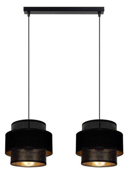 Lustră pe cablu NESS 2xE27/60W/230V neagră