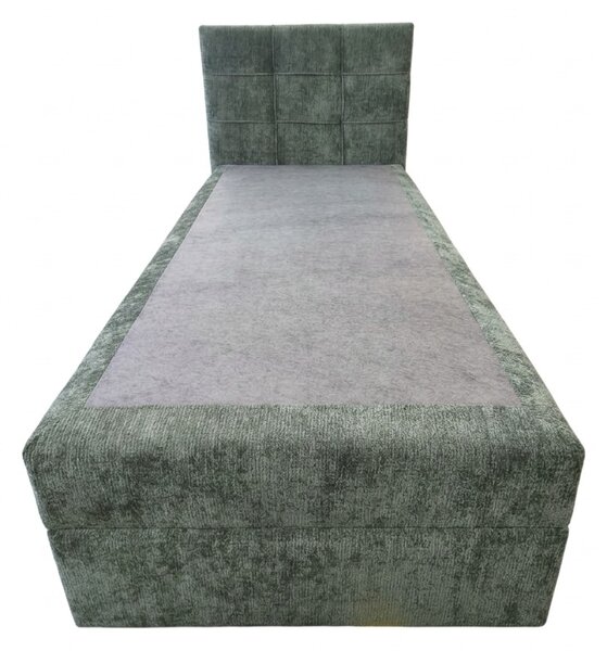 Pat tapițat boxspring DIRELIS VIBE 90x200 cm verde închis Saltele: Saltea cu arcuri Bonell