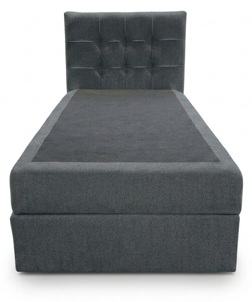 Pat tapițat boxspring DIRELIS VIBE 90x200 cm gri inchis Saltele: Saltea cu arcuri Bonell
