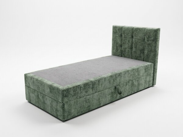 Pat tapițat boxspring DIRELIS VIBE 90x200 cm verde închis Saltele: Saltea cu arcuri Bonell