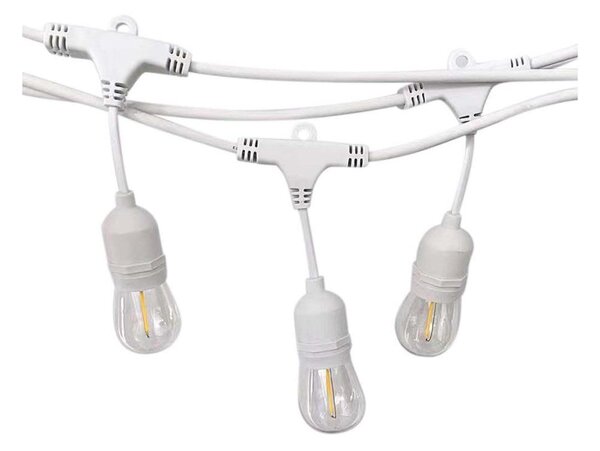 Ghirlandă luminoasă de exterior STRING, 15 x soclu E27, 40 W pe bec (max.), 230 V, 15 m, IP65