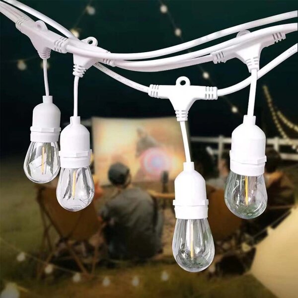 Ghirlandă luminoasă de exterior STRING, 15 x soclu E27, 40 W pe bec (max.), 230 V, 15 m, IP65