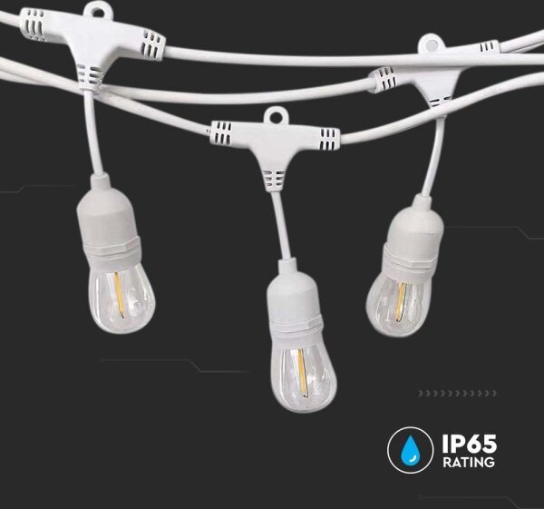 Ghirlandă luminoasă de exterior STRING, 15 x soclu E27, 40 W pe bec (max.), 230 V, 15 m, IP65