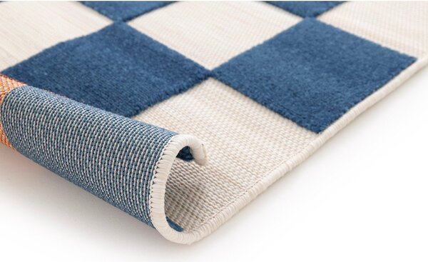 Covor pentru exterior și interior albastru/crem 160x230 cm Cuadros – Universal