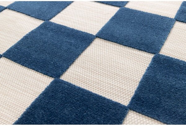 Covor pentru exterior și interior albastru/crem 160x230 cm Cuadros – Universal