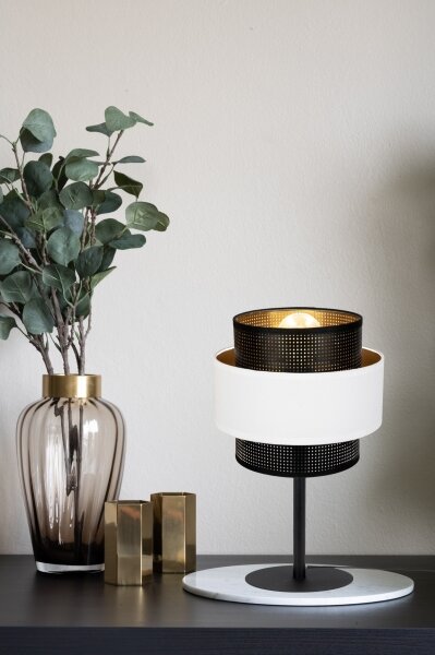 Lampă de masă NESS 1xE27/60W/230V neagră/albă