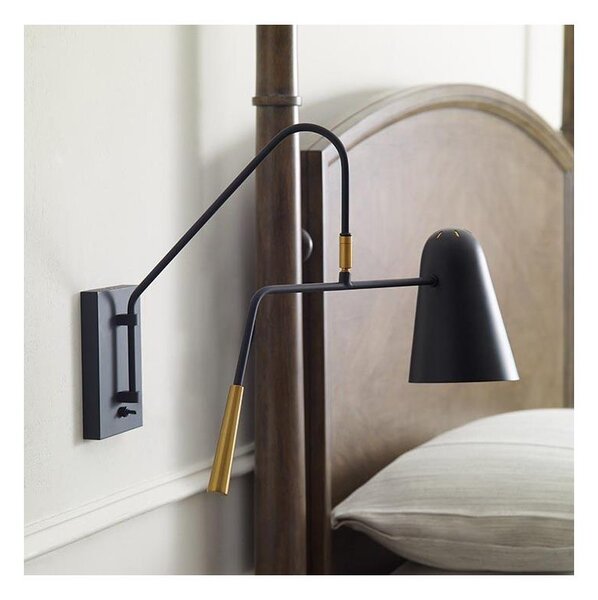 Lampă de perete SIMON 1xE27/60W/230V neagră/aurie Feiss