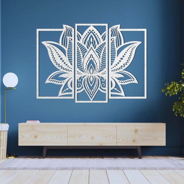 Impresionantă floare de lotus decorativă din lemn | PURUS