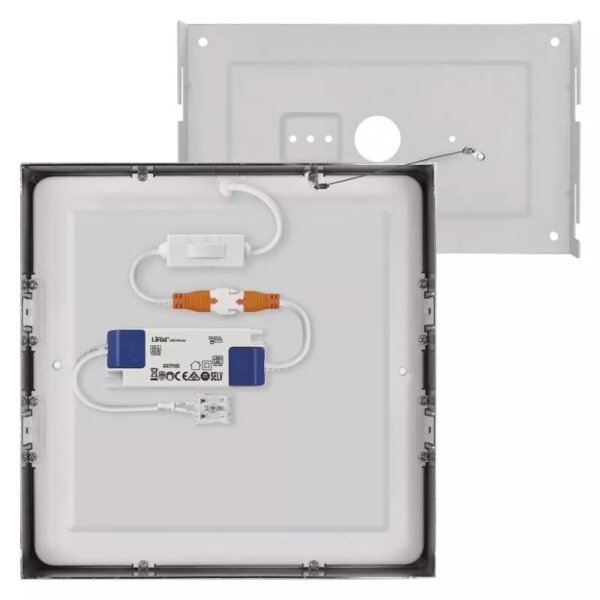 Plafonieră LED/21W/230 3000/3500/4000K 22,5x22,5 cm crom