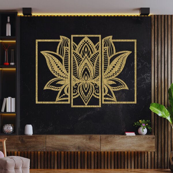 Impresionantă floare de lotus decorativă din lemn | PURUS