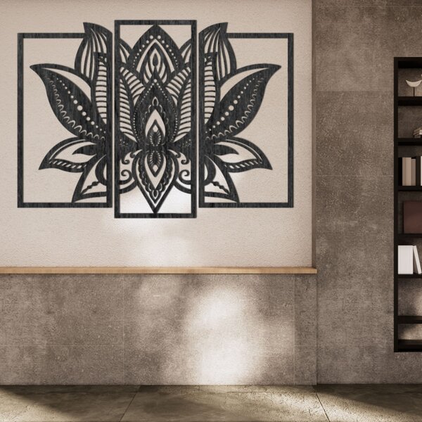 Impresionantă floare de lotus decorativă din lemn | PURUS