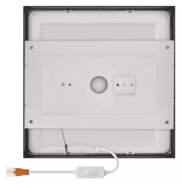 Plafonieră LED/21W/230V 3000/3500/4000K 22,5x22,5 cm neagră