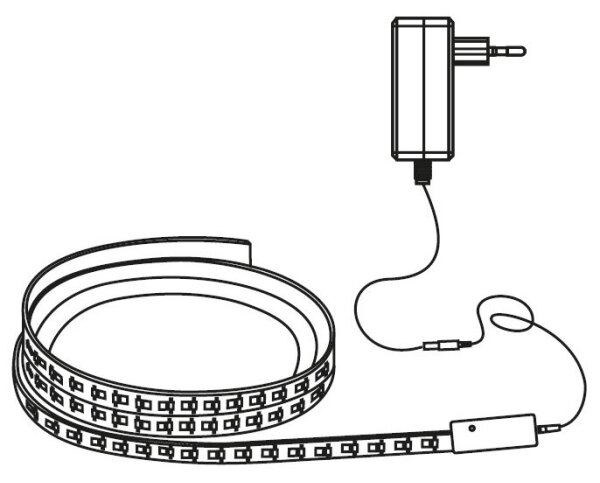 Banda LED RGB reglabilă 5m, 24W, 230V, 3000-6000K, Wi-Fi Tuya