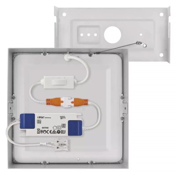 Plafonieră LED/12,5W/230V 3000/3500/4000K 17x17 cm alb