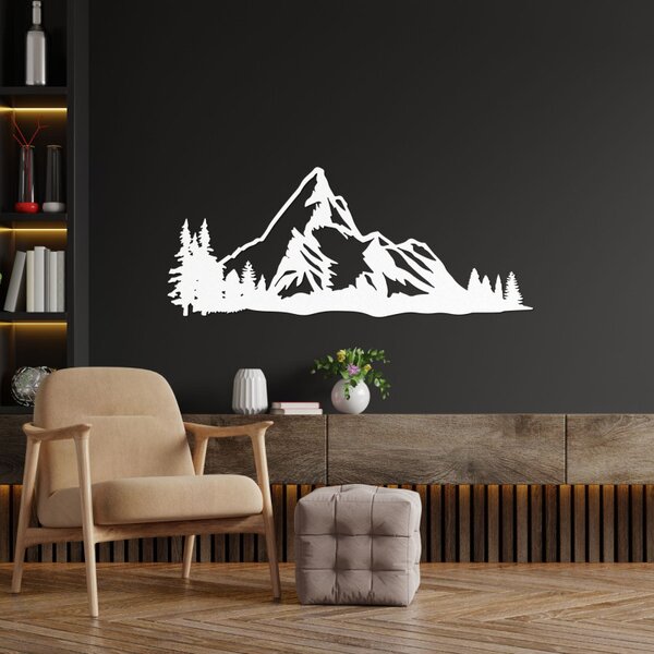 Pictură pe lemn Panoramă montană – Decorațiune murală modernă din lemn | TANA