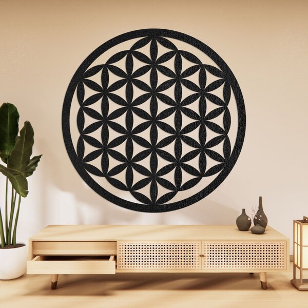 Mandala elegantă din lemn sculptat pentru perete - FLORUM