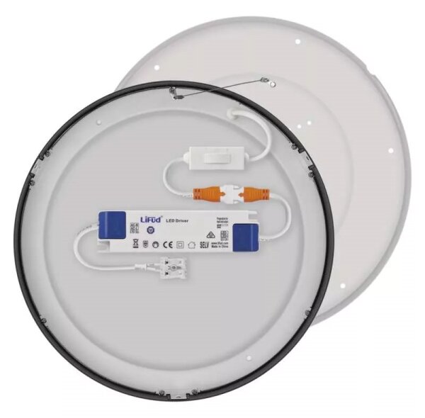 Plafonieră LED/28,5W/230V 3000/3500/4000K d. 30 cm negru