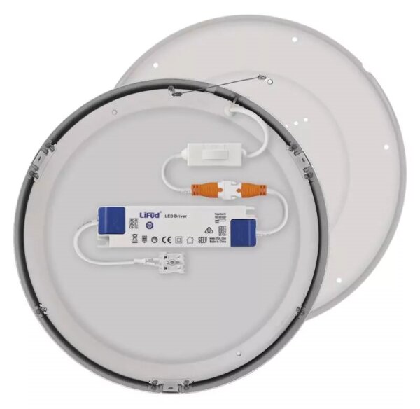 Plafonieră LED/28,5W/230V 3000/3500/4000K d. 30 cm crom