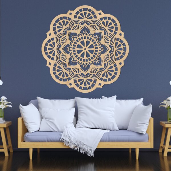 Perete decor din lemn mandala lumina vietii - LUMEN