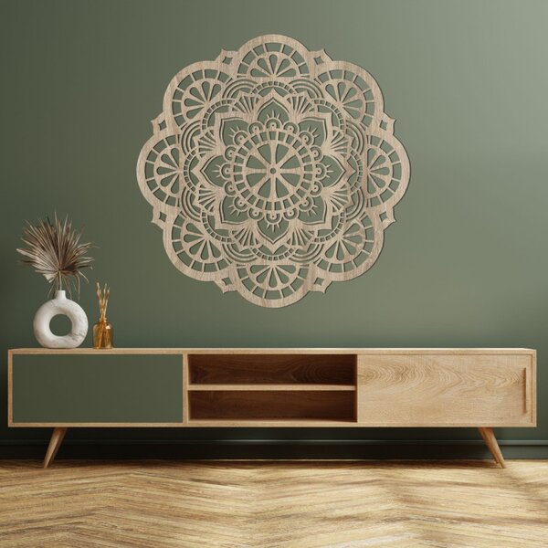 Perete decor din lemn mandala lumina vietii - LUMEN