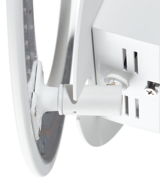 ICONE Vera LED de perete 930 Ø31cm alb/alb, reglabil, Alb, Camera de zi / sufragerie, Metal, Design, Plafon rotund direct