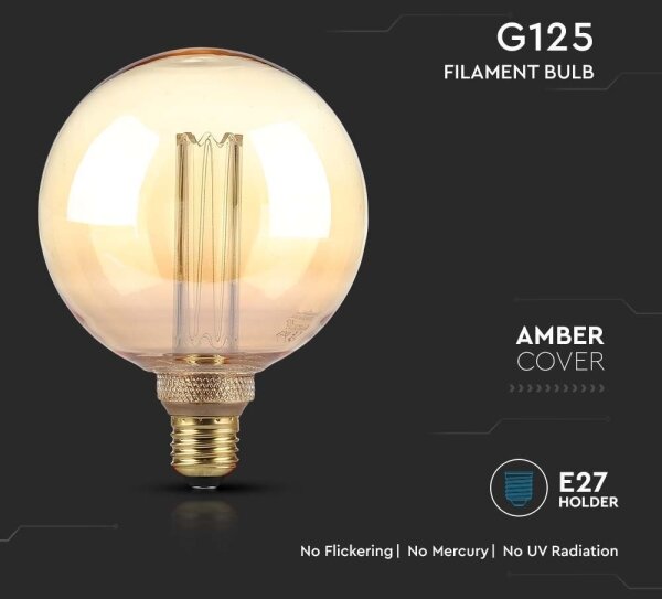 Bec LED FILAMENT G125 E27/4W/230V 1800K Art Edition