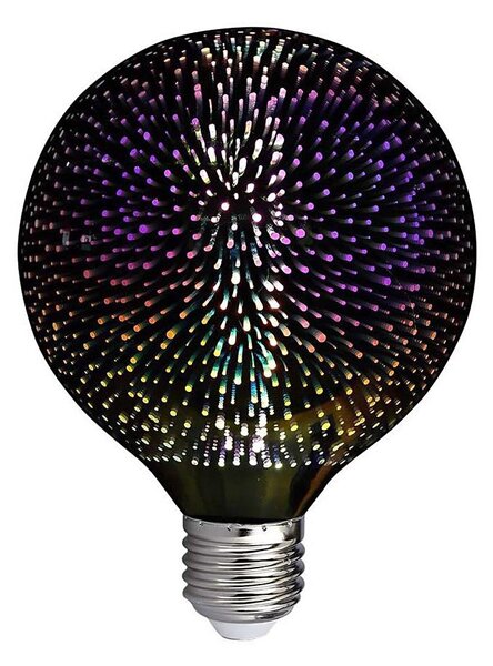 LED filament G125 3D decorativă, E27, 4W, 230V, 3000K