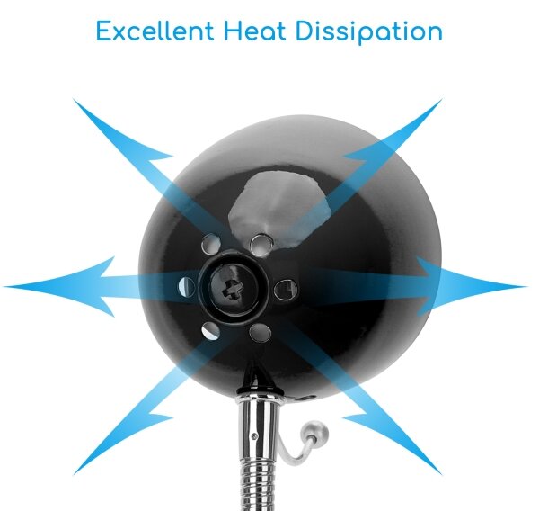 Lampă de masă cu clemă Aigostar 1xE27/11W/230V negru/crom