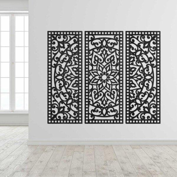 Panou mandala din trei piese pentru decorarea peretelui | AURELIA