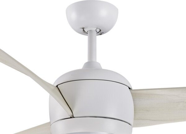 Ventilator LED de tavan Lucci air 512911 AIRFUSION LED/20W/230V lemn/alb + telecomandă