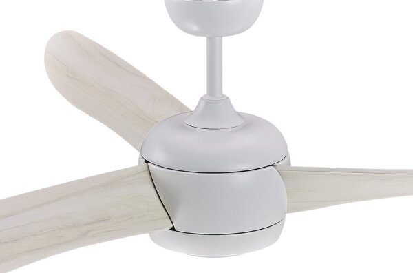 Ventilator LED de tavan Lucci air 512911 AIRFUSION LED/20W/230V lemn/alb + telecomandă