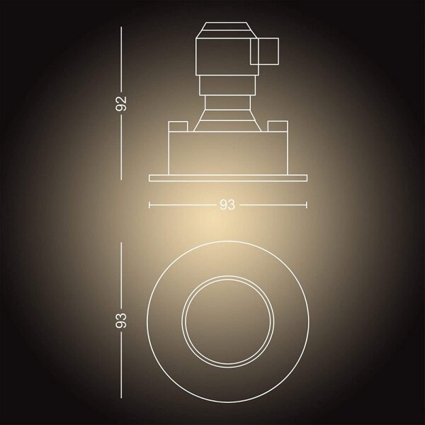 Corp de iluminat LED pentru baie dimabil 1xGU10/5W/230V IP44 Philips 34175/11/P9