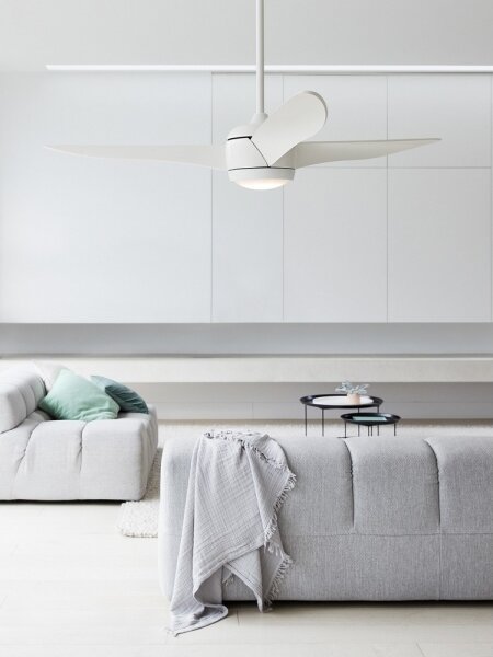 Ventilator LED de tavan Lucci air 512911 AIRFUSION LED/20W/230V lemn/alb + telecomandă
