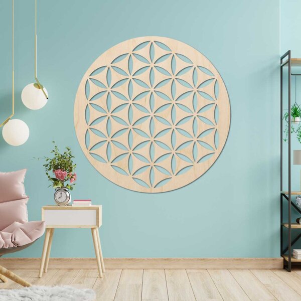 Decorațiune din lemn Floarea Vieții - MILERIO