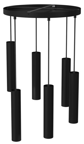 Lustră pe cablu RAITO 6xGU10/8W/230V neagră