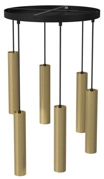 Lustră pe cablu RAITO 6xGU10/8W/230V alamă