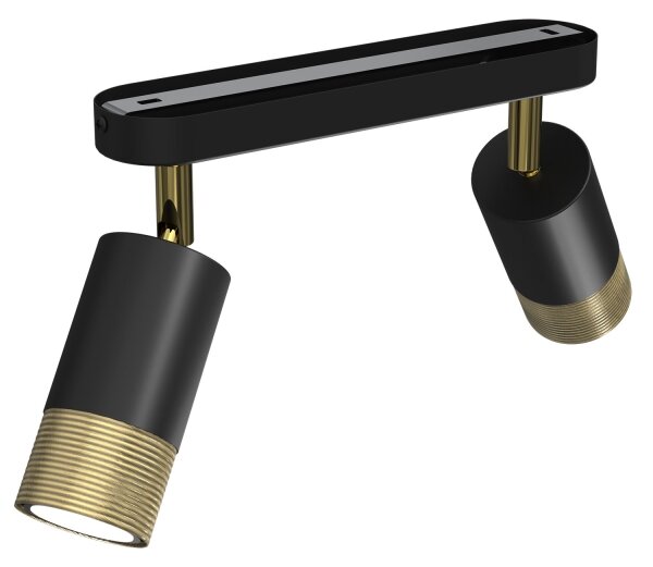 Spot LINK 2xGU10/8W/230V negru/alamă