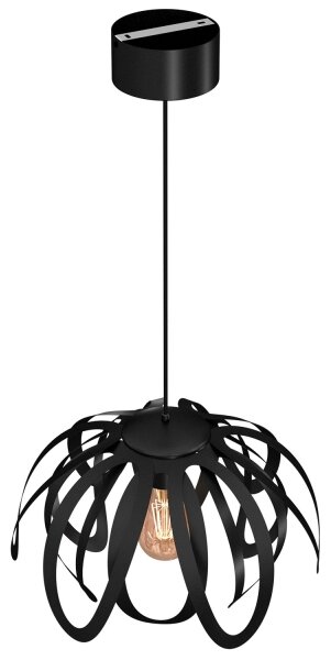 Lustră pe cablu ORCHID 1xE27/60W/230V neagră