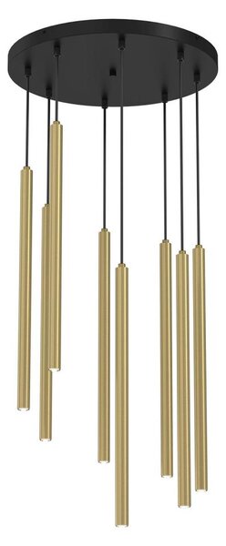 Lustră suspendată pe cablu YORU 8xG9/8W/230V, alamă