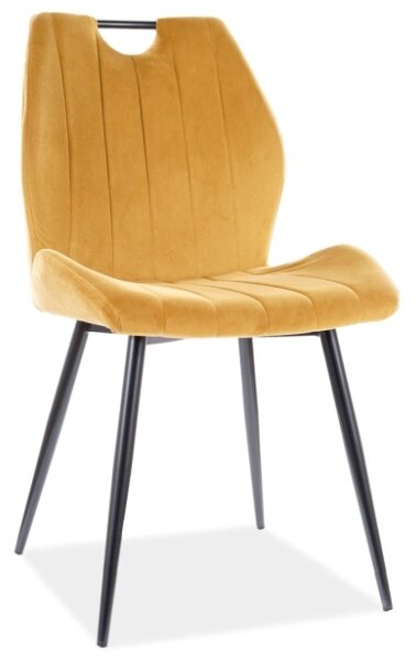 Scaun de sufragerie Althea (Galben + Negru). Promo -7%. 1049873