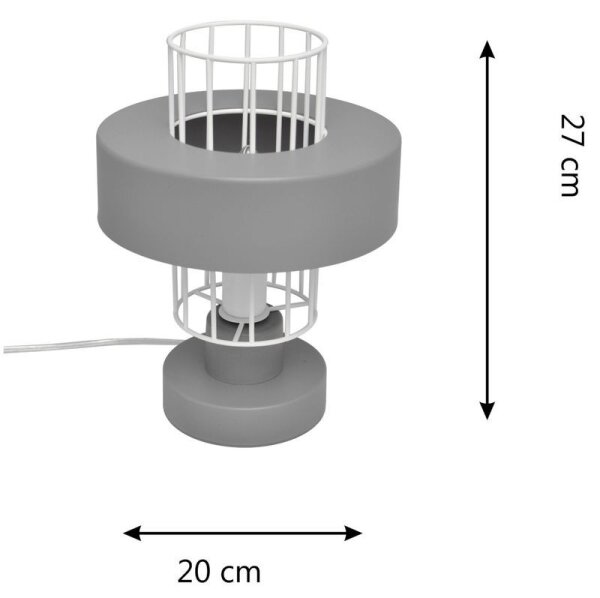 Lampă de masă VOLTA 1xE27/15W/230V gri