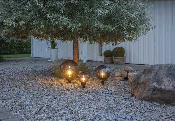 Lampă de exterior MONTEROLLO SMOKE 1xE27/40W/230V d. 30 cm IP44 Eglo 900202