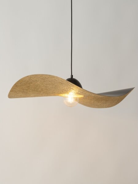 Lustră pe cablu KAPELLO 1xE27/60W/230V d. 76 cm neagră/aurie