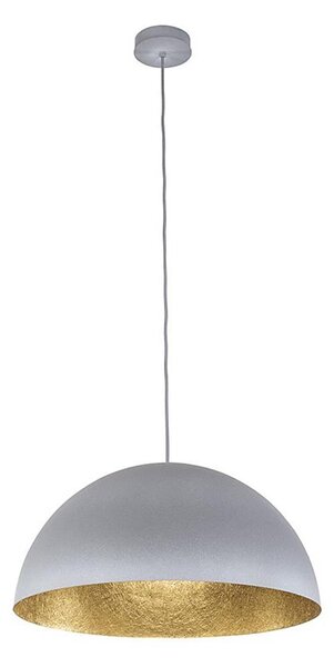 Lustră pe cablu SFERA 1xE27/60W/230V d. 35 cm gri/auriu