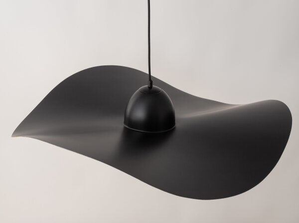 Lustră pe cablu KAPELLO 1xE27/60W/230V d. 76 cm neagră/aurie