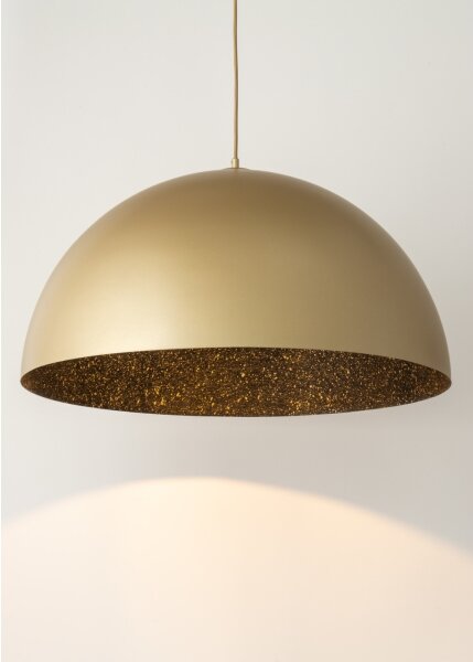 Lustră pe cablu SFERA 1xE27/60W/230V d. 50 cm auriu/negru