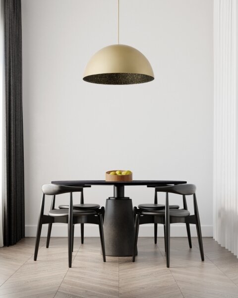 Lustră pe cablu SFERA 1xE27/60W/230V d. 50 cm auriu/negru
