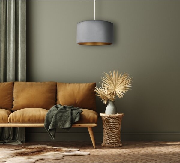 Lustră pe cablu VELVET 1xE27/40W/230V verde-mentă/aurie Brilagi