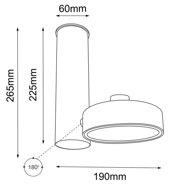 Spot NATORI 1xGU10/15W/230V negru Shilo 2208